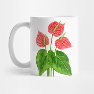 Flamingo flower watercolor Mug